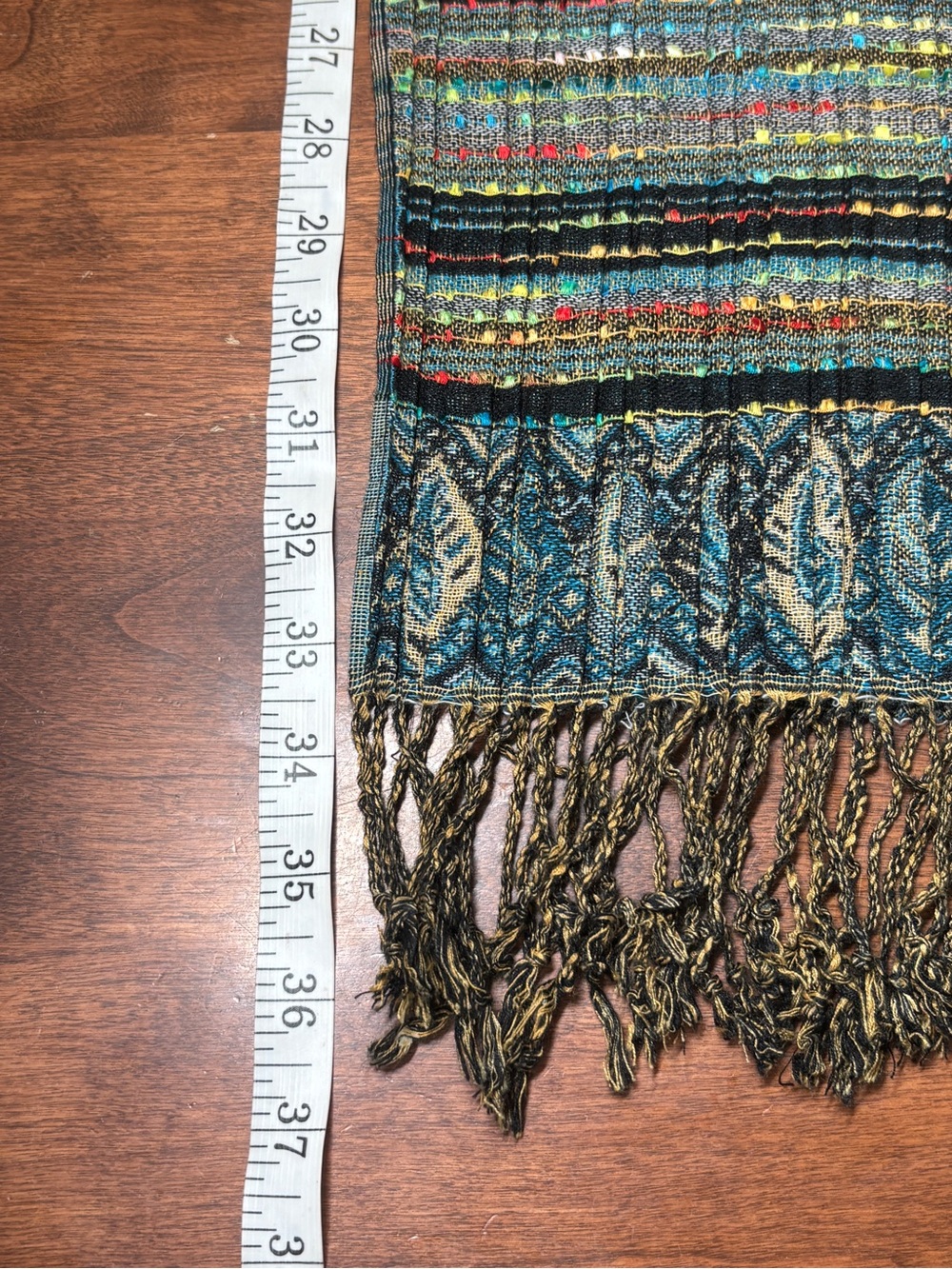 Vintage Boho Multi-Pattern Ribbed Scarf Pashmina - Picture 10 of 10